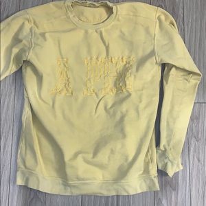 YELLOW EMBROIDERED CREWNECKK